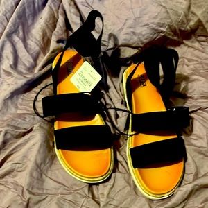 DREAM PAIR Women Open Toe Ankle Strap Espadrille Flatform Platform Wedge Sandals